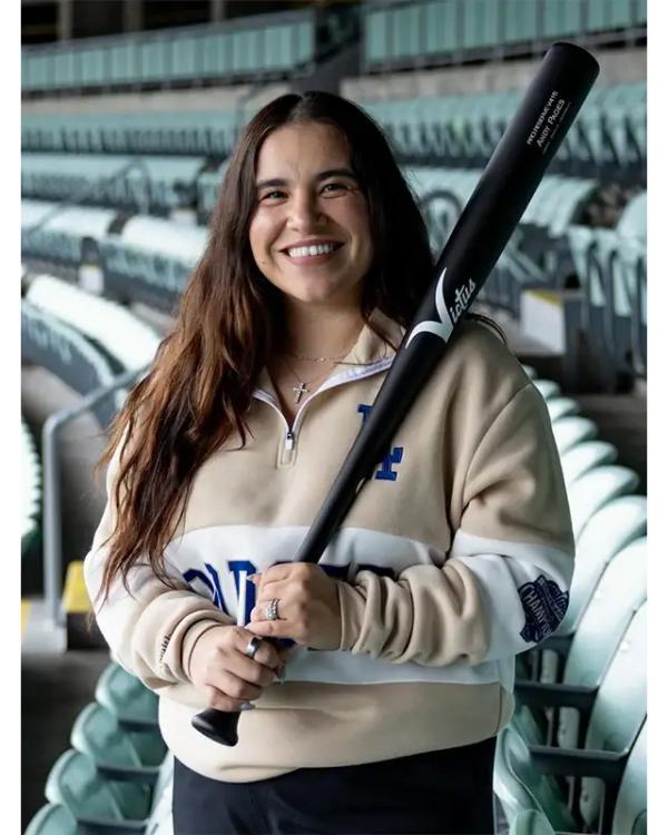 LA Dodgers Women’s Night Quarter Zip Beige Sweatshirt