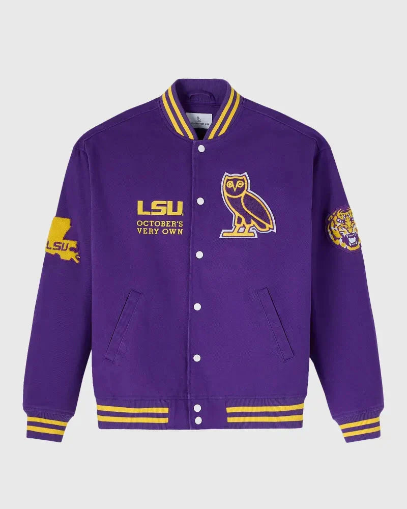 LSU Tigers OVO Varsity Jacket Clanton Jacket