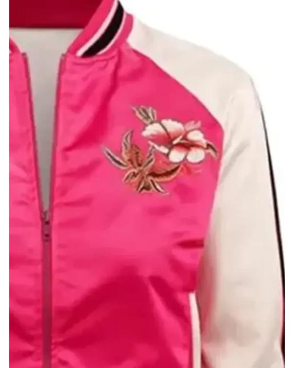 L’infiltrée 2026 Maxime Pink Varsity Jacket