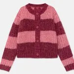 La Dolce Villa 2025 Maia Reficco Pink Striped Cardigan