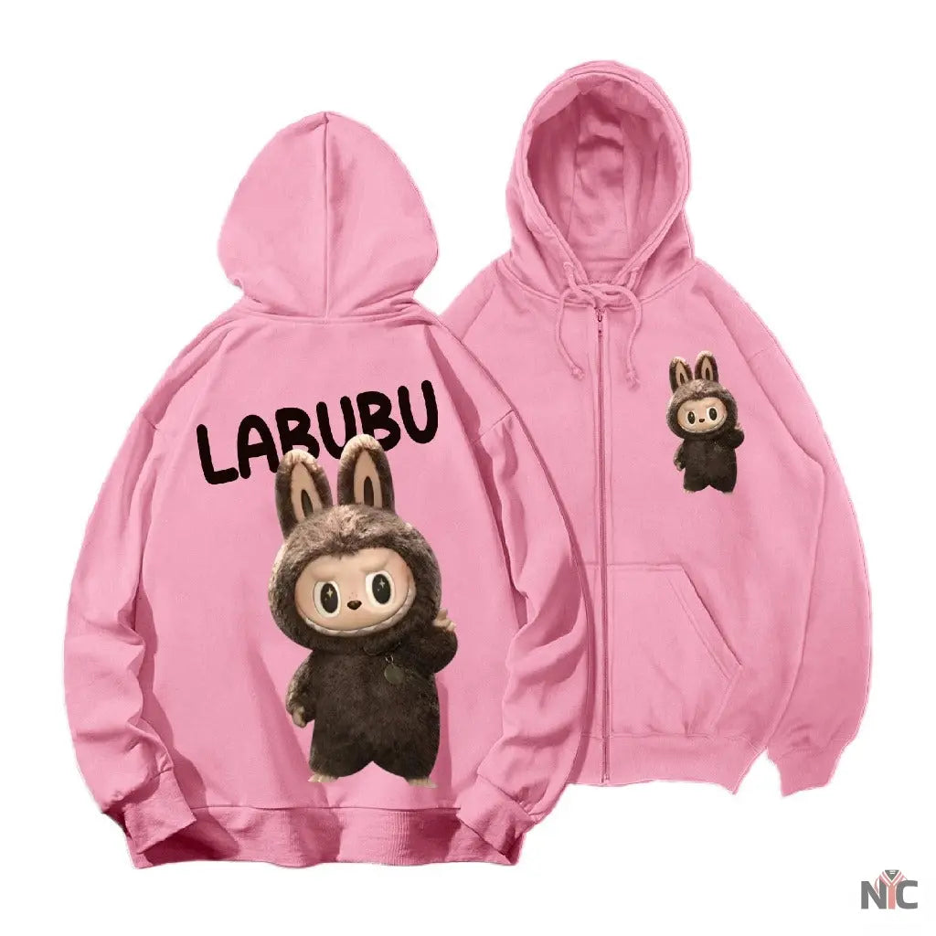 Labubu The Monsters Pink Hoodie Clanton Jacket