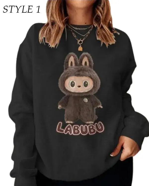 Labubu The Monster Black Sweatshirt