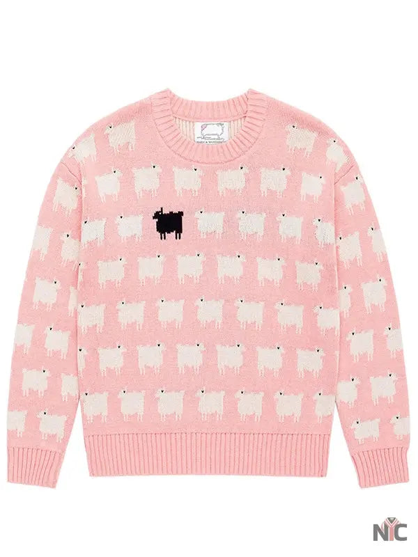 Lady Diana Pink Sheep Sweater Clanton Jacket