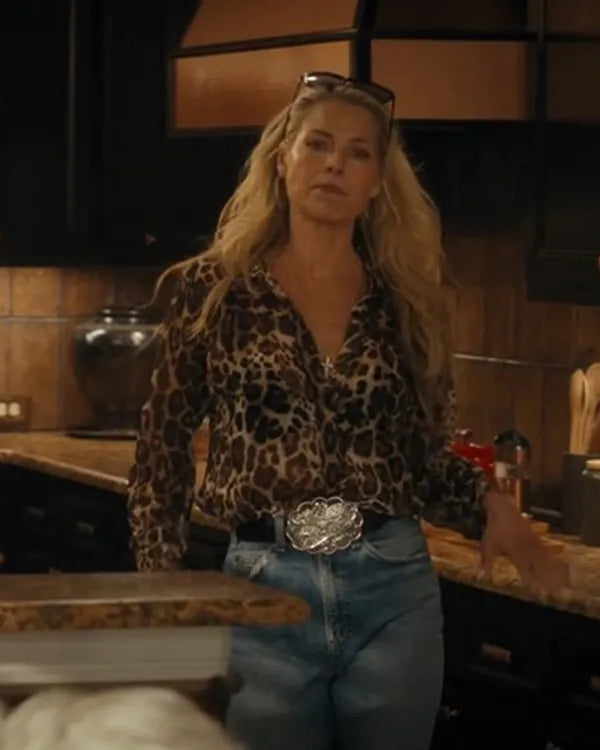 Landman S02 Ali Larter Leopard Printed Blouse
