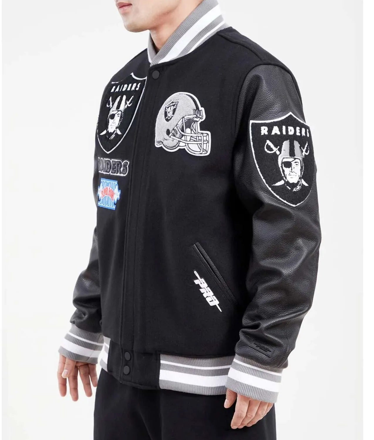 Las Vegas Raiders Mash Up Varsity Jacket