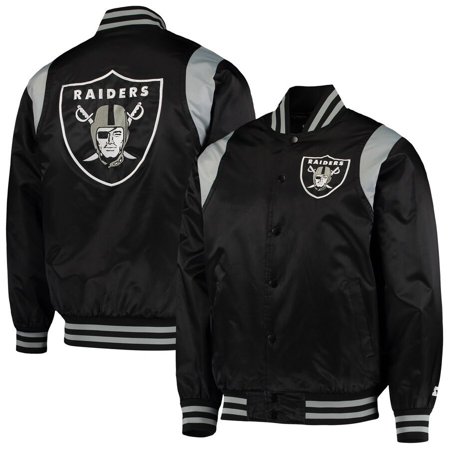 Las Vegas Raiders Prime Time Varsity Satin Jacket