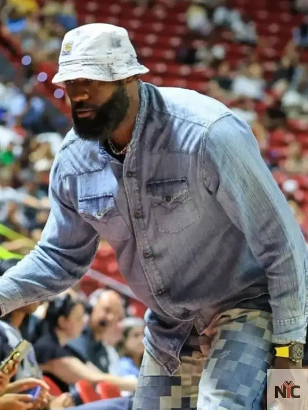LeBron James 2025 NBA Summer League Denim Shirt Clanton Jacket