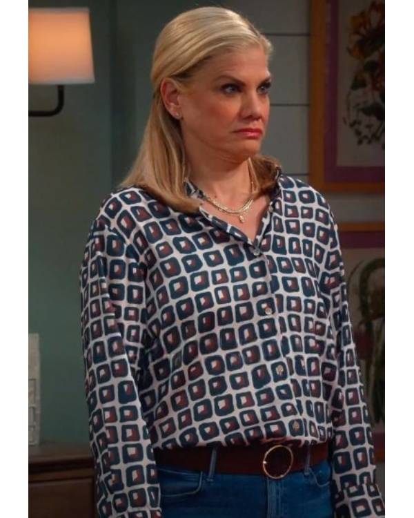 Leanne Kristen Johnston Printed Blouse Clanton Jacket