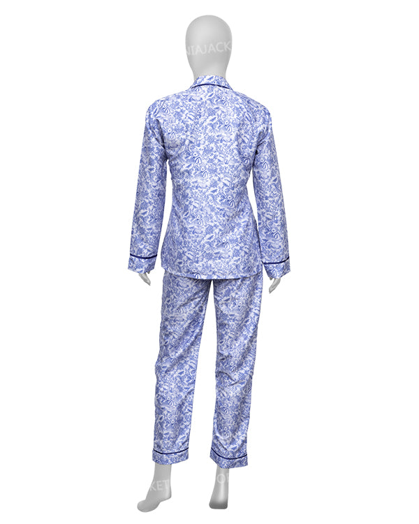 Leanne S01 Leanne Morgan Blue Printed Pajamas