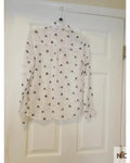 Leverage S05 Beth Riesgraf Black Birds Print Blouse Clanton Jacket