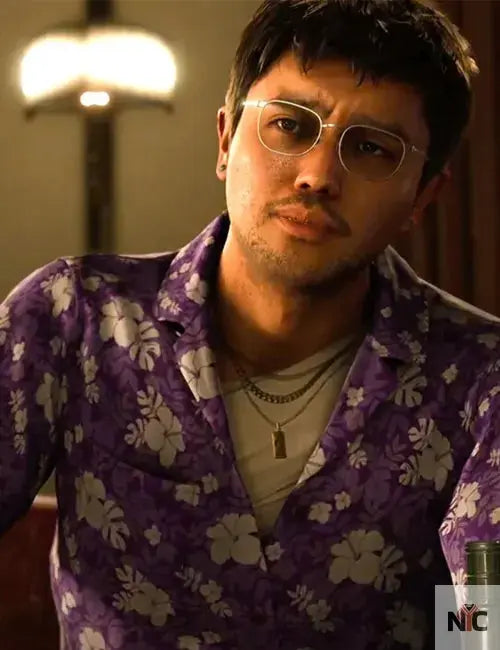 Like A Dragon Infinite Wealth Eric Tomizawa Purple Shirt Clanton Jacket