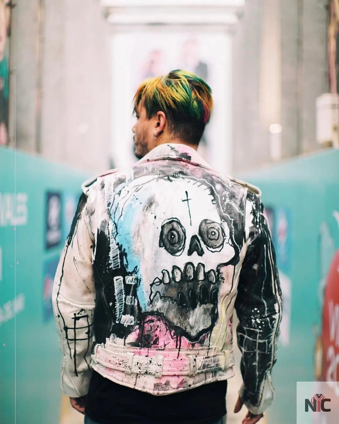 Lil Peep Never Say Die Painted Jacket Clanton Jacket