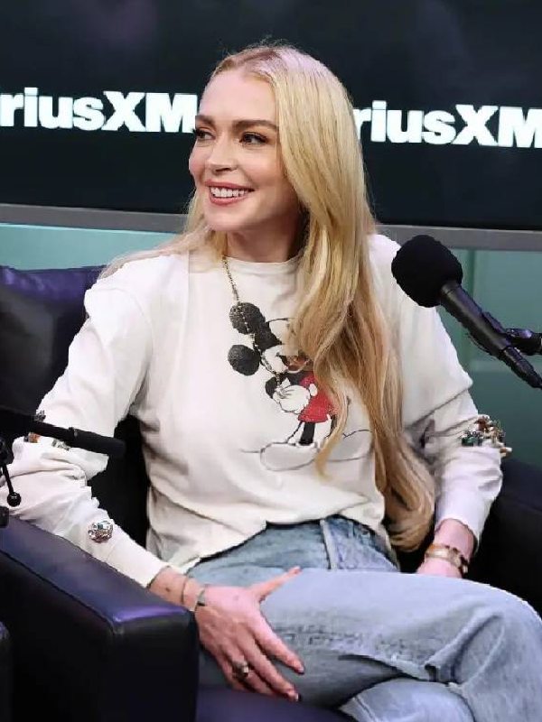 Lindsay Lohan Freakier Friday Graphic Sweatshirt Clanton Jacket