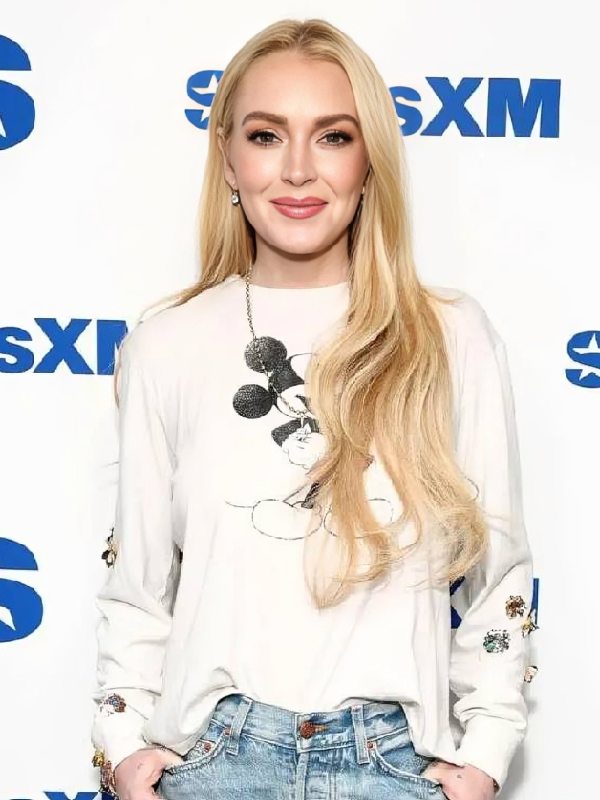 Lindsay Lohan Freakier Friday Graphic Sweatshirt Clanton Jacket