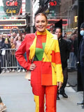 Lindsay Lohan Falling for Christmas Multi Color Blazer Coat