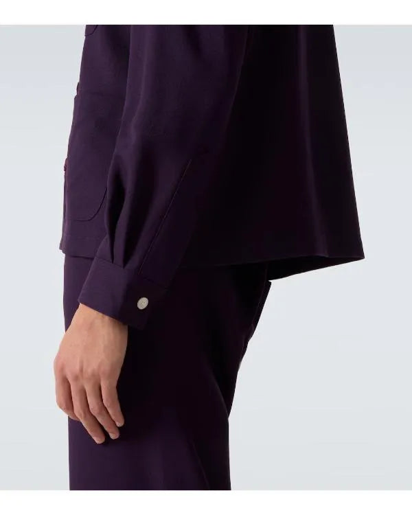 Live with Kelly & Mark Colman Domingo Purple Embroidered Shirt