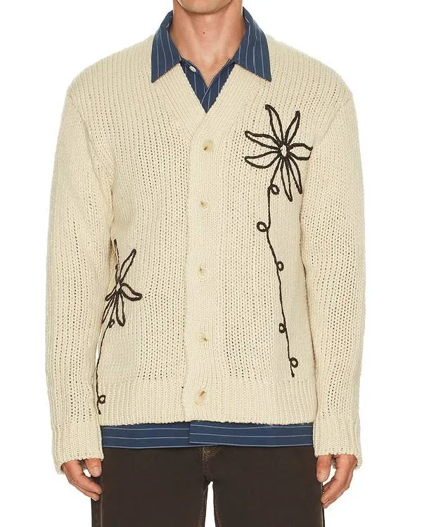 Live with Kelly and Mark Taran Killam Beige Floral Cardigan