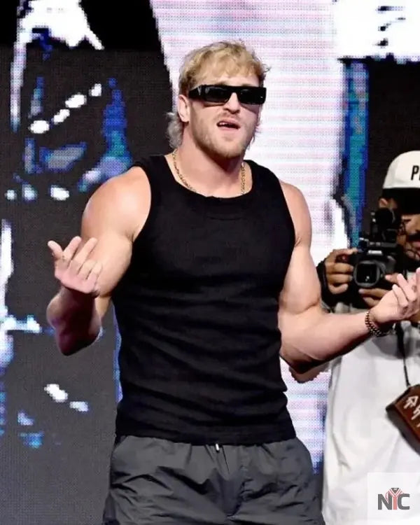 Logan Paul Fanatics Fest NYC 2025 Black Tank Top Clanton Jacket