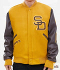 Logo San Diego Padres Full-Zip Varsity Jacket Clanton Jacket