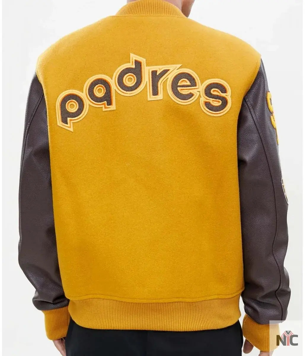 Logo San Diego Padres Full-Zip Varsity Jacket Clanton Jacket