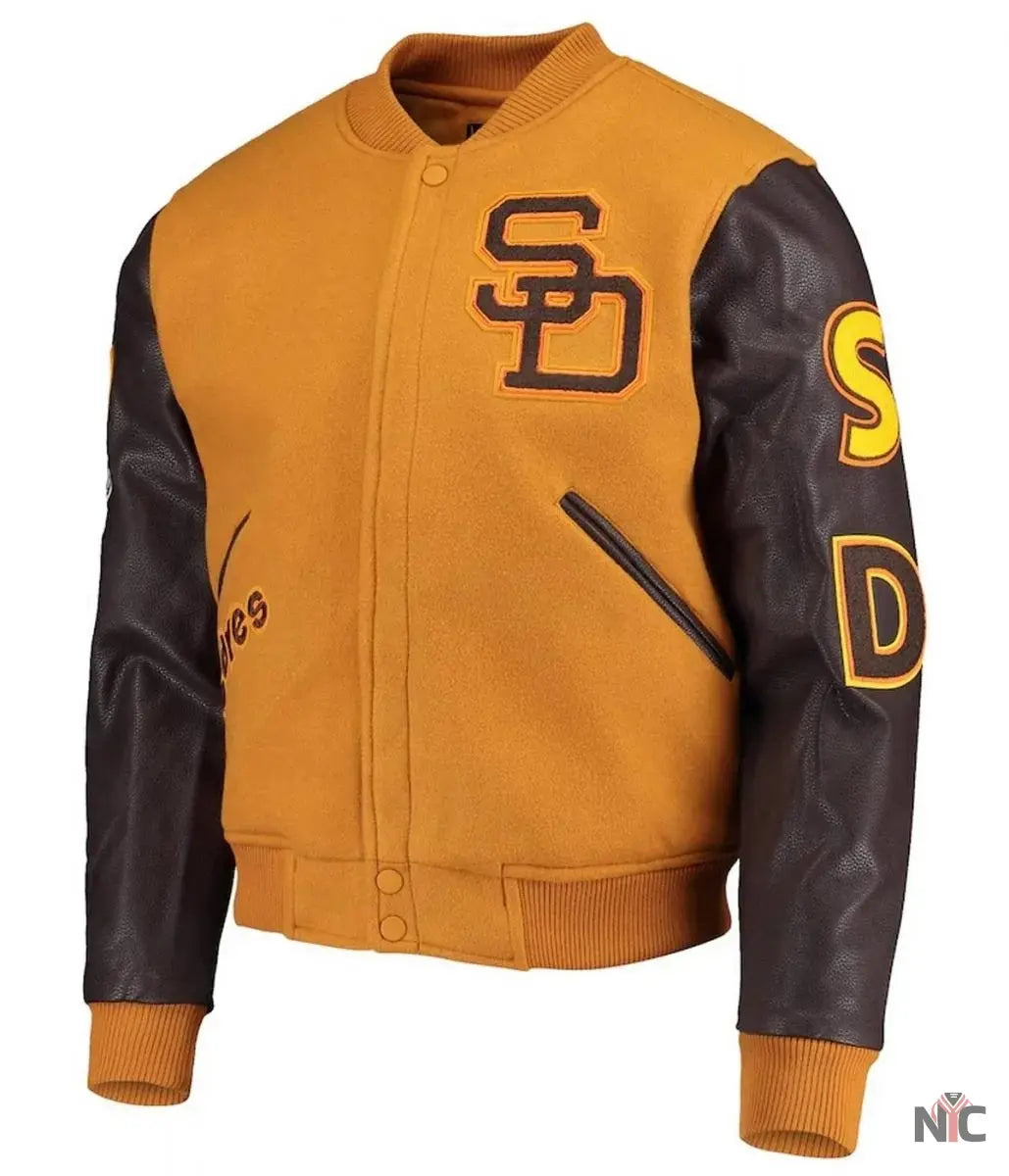Logo San Diego Padres Full-Zip Varsity Jacket Clanton Jacket