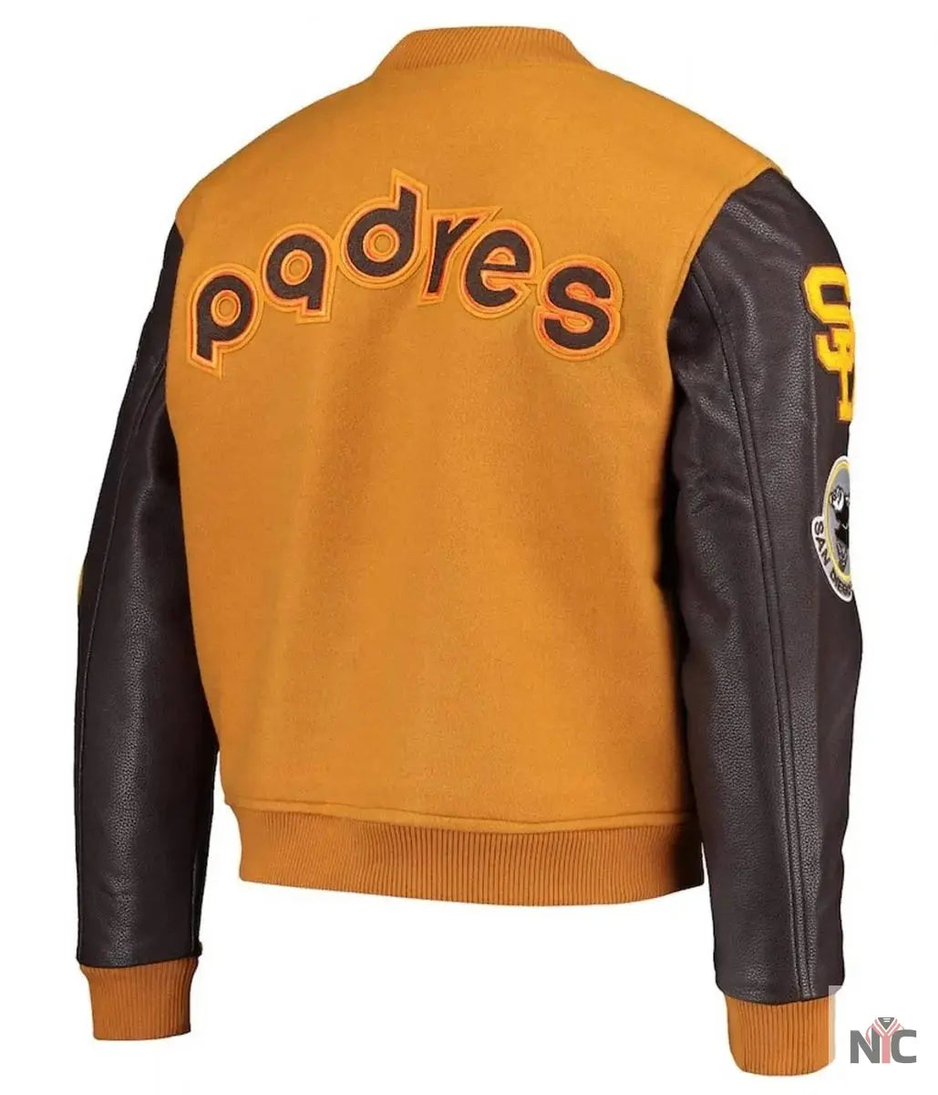Logo San Diego Padres Full-Zip Varsity Jacket Clanton Jacket