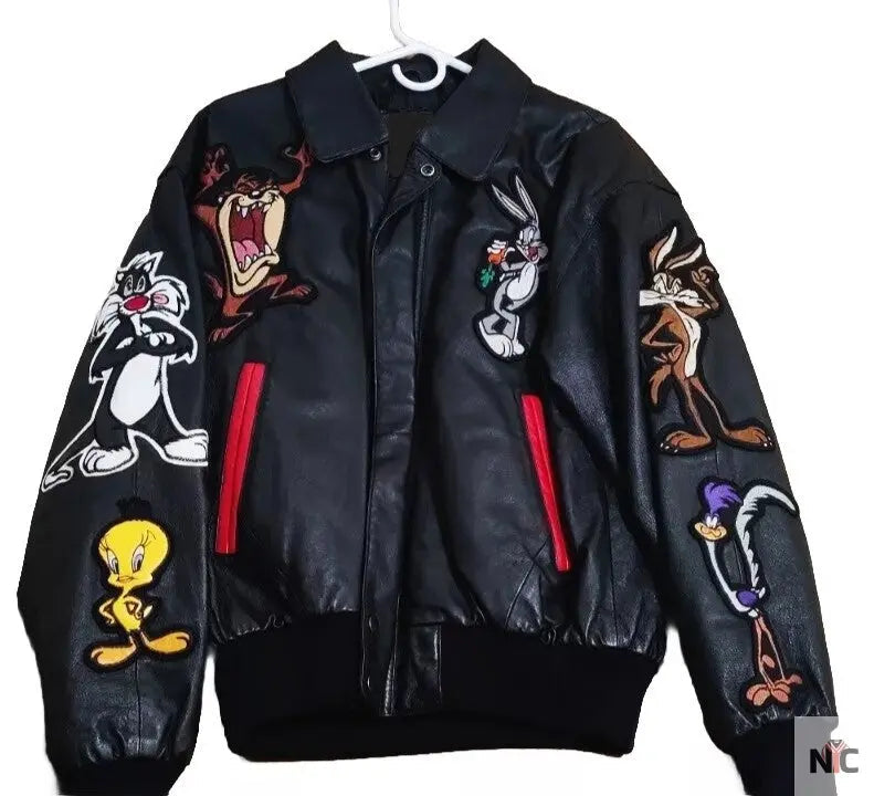Looney Tunes Warner Brothers Leather Jacket Clanton Jacket