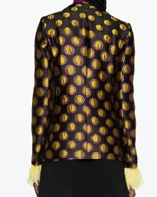 Loot S03 Molly Wells Black & Gold Dot Blazer
