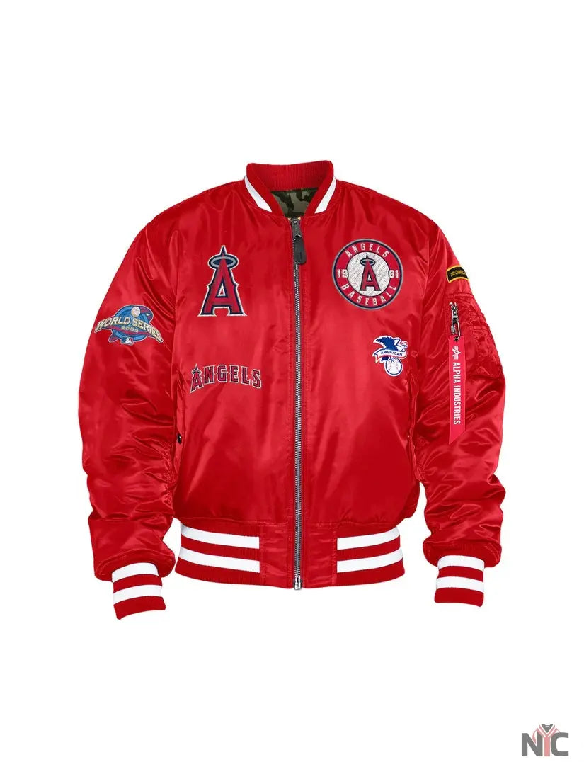 Los Angeles Angels X Alpha X New Era MA-1 Bomber Jacket Clanton Jacket