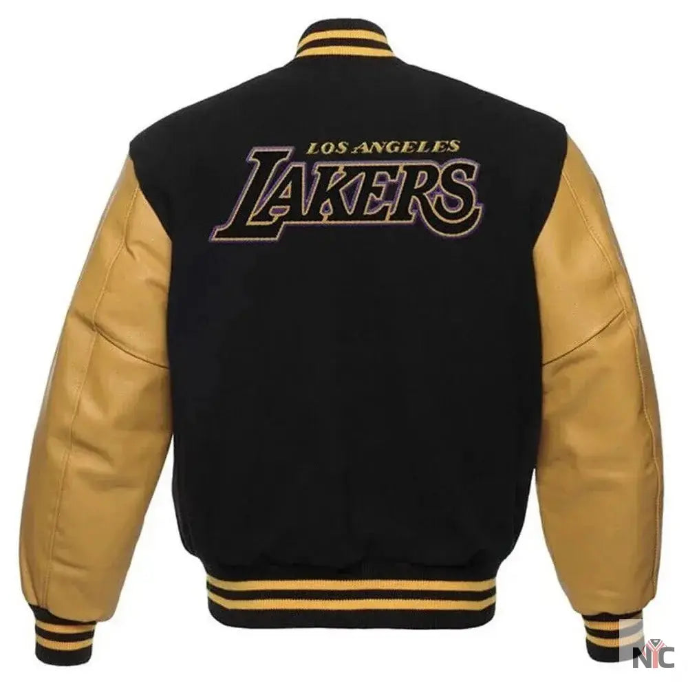 Los Angeles Lakers Black And Gold Varsity Jacket Clanton Jacket