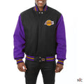 Los Angeles Lakers Black & Purple Wool Varsity Jacket Clanton Jacket