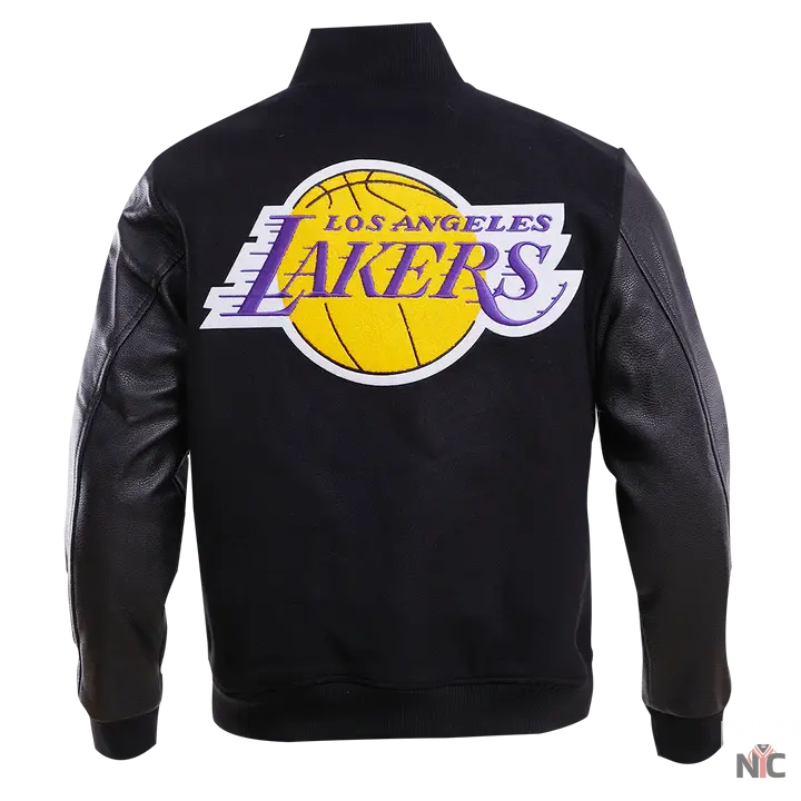 Los Angeles Lakers Gradient Logo Wool Varsity Jacket Clanton Jacket