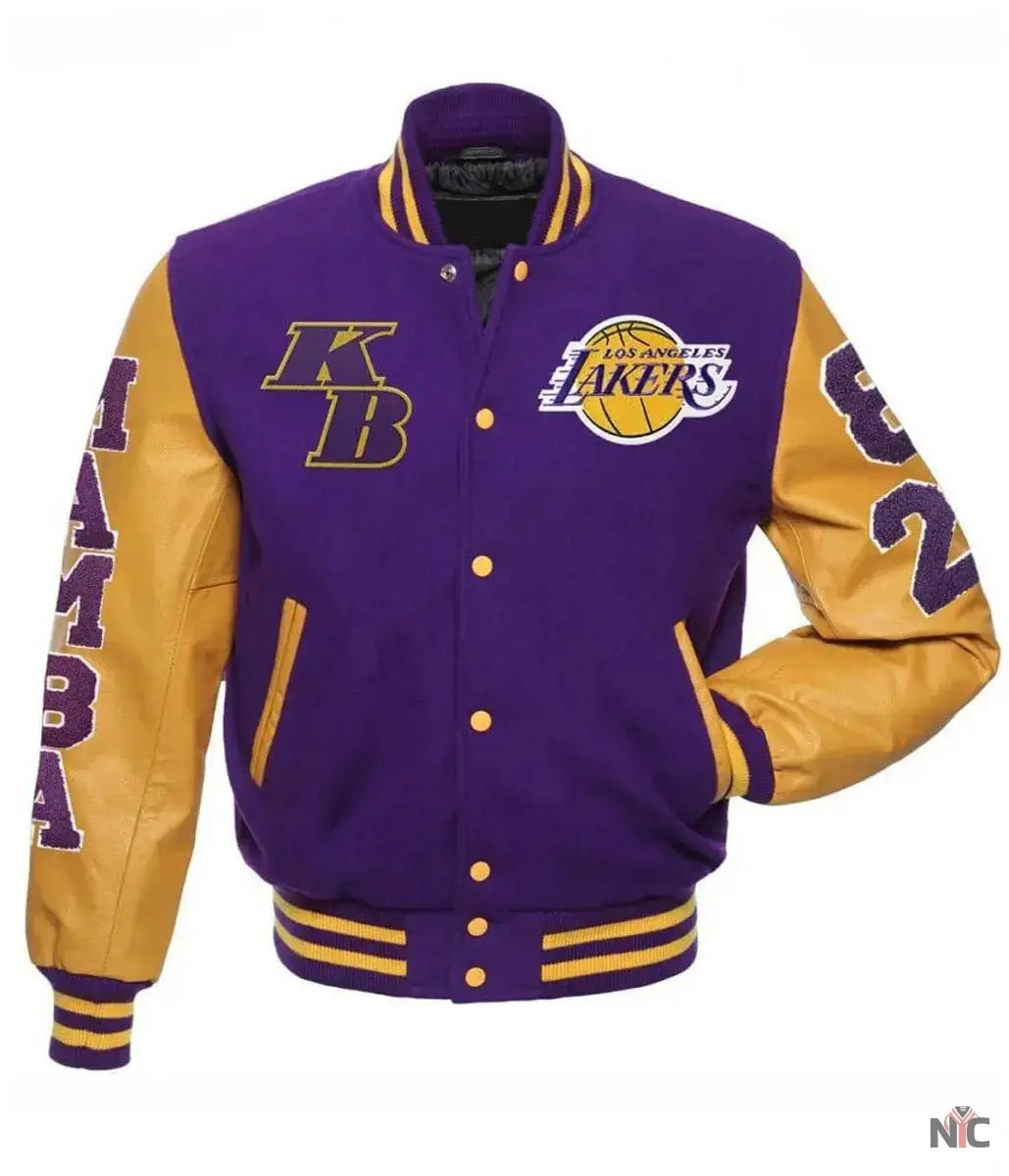 Los Angeles Lakers Kobe Bryant Mamba Letterman Jacket Clanton Jacket