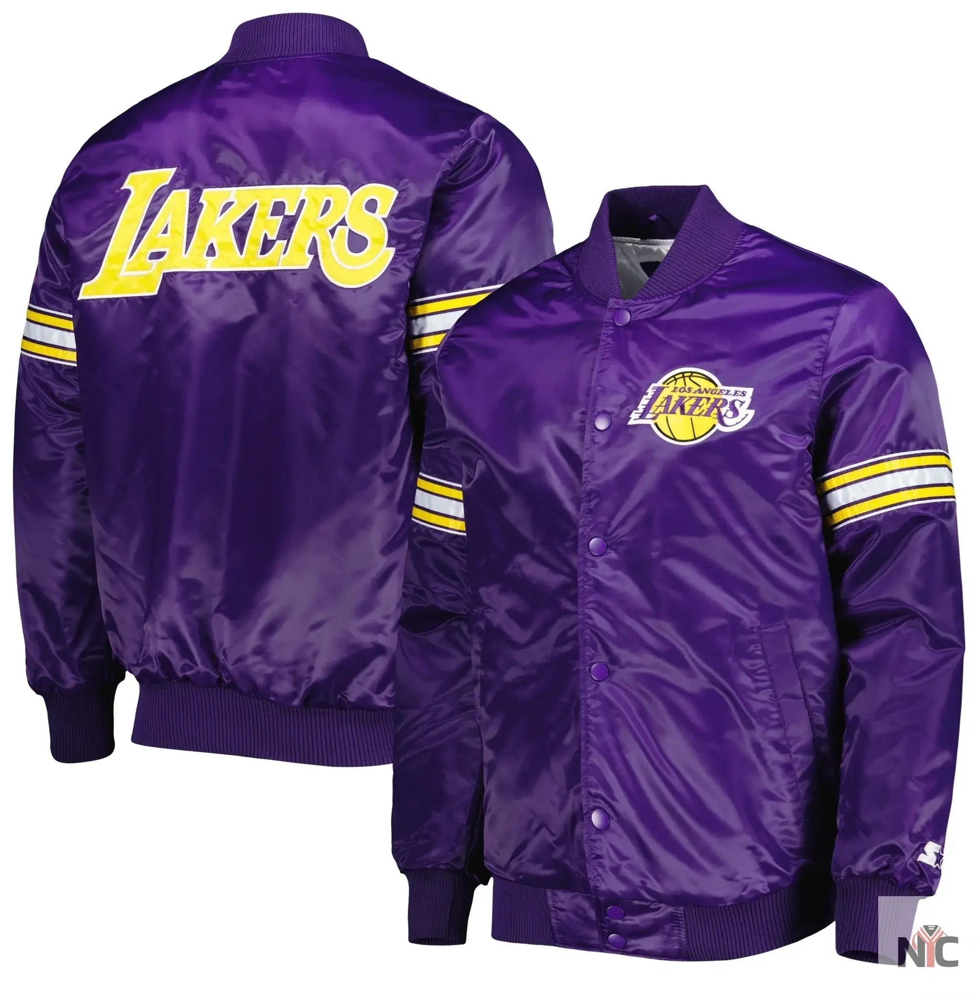 Los Angeles Lakers Pick & Roll Purple Varsity Jacket Clanton Jacket