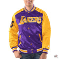 Los Angeles Lakers Renegade Purple & Yellow Satin Jacket Clanton Jacket