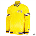Los Angeles Lakers Slider Yellow Satin Varsity Jacket Clanton Jacket