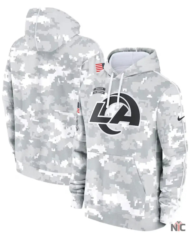 Los Angeles Rams Salute To Service Camo 2024 Hoodie Clanton Jacket