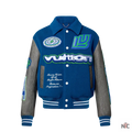 Louis Vuitton Embroidered Blouson Grey And Blue Jacket Clanton Jacket
