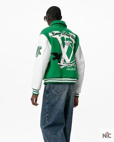 Louis Vuitton Green Varsity Jacket Clanton Jacket