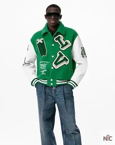 Louis Vuitton Green Varsity Jacket Clanton Jacket