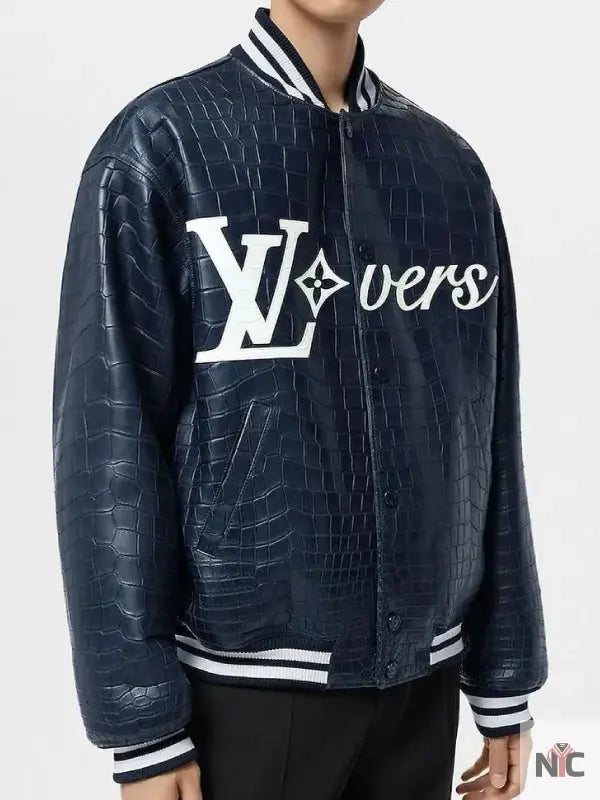 Louis Vuitton Vers 2024 Blue Varsity Jacket Clanton Jacket