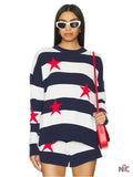 Love Hotel S01 Shannon Beador Red Stars Striped Sweater Clanton Jacket