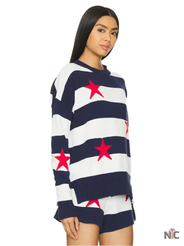 Love Hotel S01 Shannon Beador Red Stars Striped Sweater Clanton Jacket