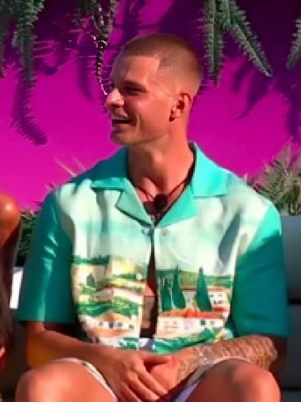 Love Island UK Boris Vidovic Landscape Printed Shirt Clanton Jacket