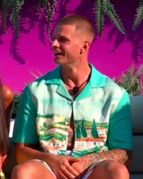 Love Island UK Boris Vidovic Printed Shirt Clanton Jacket