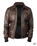 Luis Bomber Leather Jacket Clanton Jacket