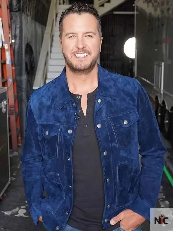 Luke Bryan American Idol 2025 Blue Easter Jacket Clanton Jacket