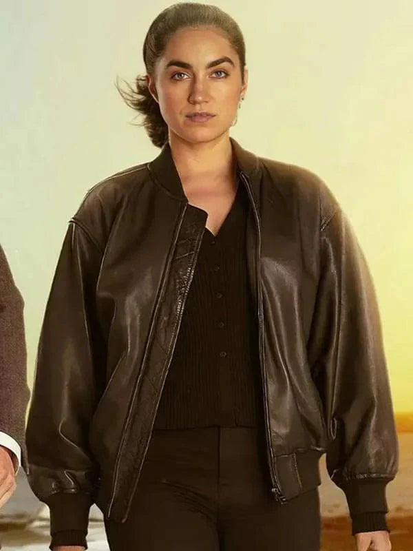 Lynley S01 Barbara Havers Black Leather Jacket Clanton Jacket