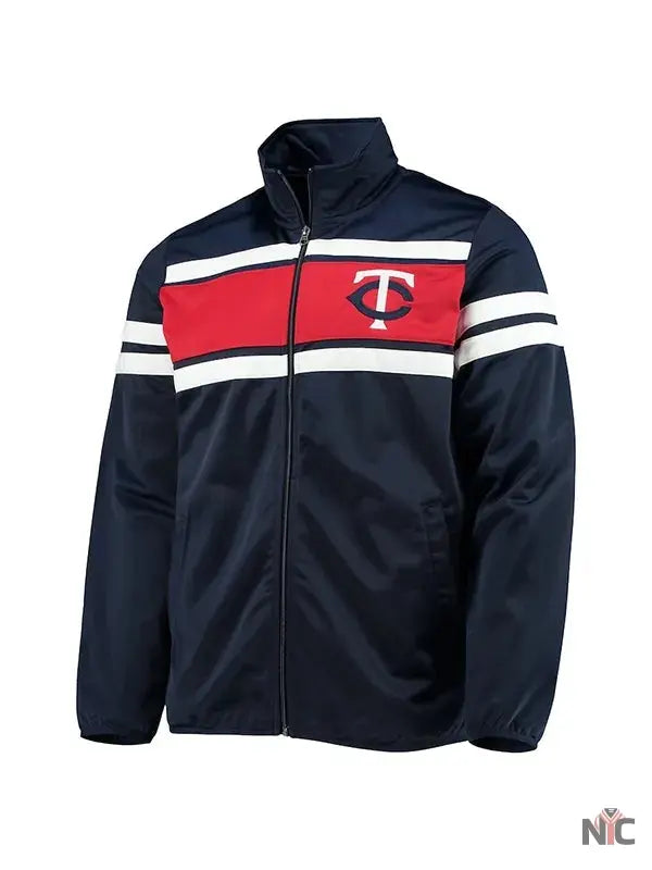 MLB Minnesota Twins Blue Track Jacket Clanton Jacket