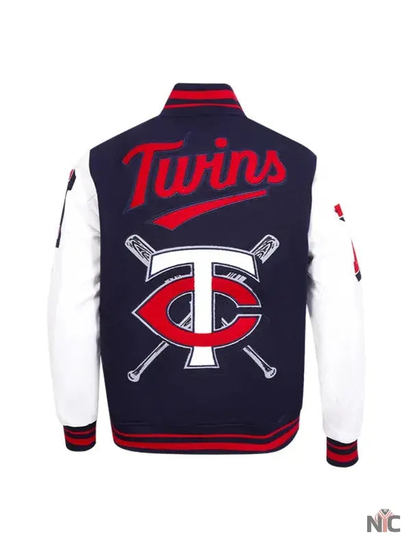 MLB Minnesota Twins Blue Varsity Bomber Jacket Clanton Jacket